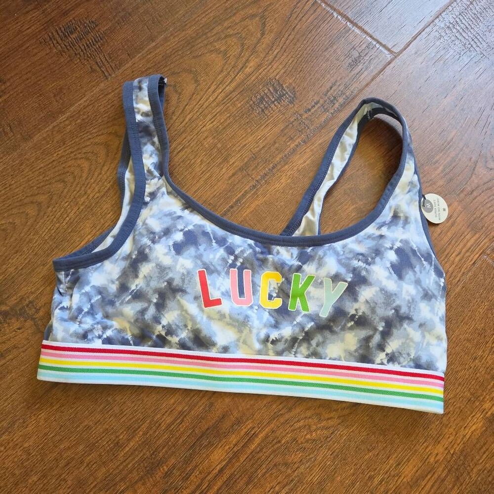 NWT Lucky Brand Rainbow Sports Bra